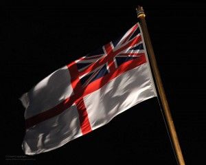 The White Ensign flies proudly from a Royal Navy warship.

The ensign is traditionally flown from a staff at the stern of Royal Navy vessels whilst in harbour.



This image is available for high resolution download at www.defenceimages.mod.uk subject to the terms and conditions of the Open Government License at www.nationalarchives.gov.uk/doc/open-government-licence/. Search for image number 45154178.jpg

-------------------------------------------------------
Photographer: LA(Phot) Keith Morgan
Image 45154178.jpg from www.defenceimages.mod.uk

For latest news visit www.mod.uk
Follow us: 
www.facebook.com/defenceimages
www.twitter.com/defenceimages