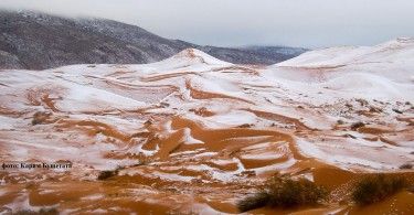 Карим Бушетата Сахара снег пустыня