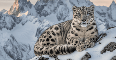 снежный барс животные природа горы