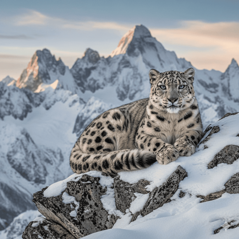 снежный барс животные природа горы